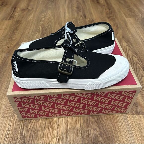 VANS off the wall Mary Jane black shoes sneakers women’s 7.5 new - Picture 7 of 8